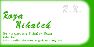 roza mihalek business card