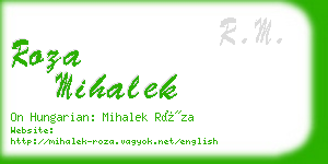 roza mihalek business card